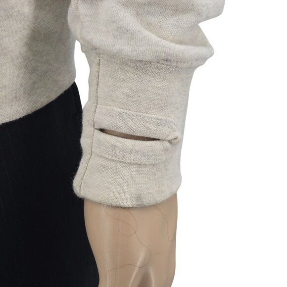 Microsoft Beige Zip-Up Hoodie With Logo Sleeve Print, Men's Medium - Picture 2 of 11